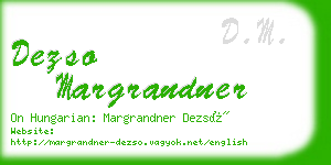 dezso margrandner business card